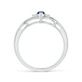 thumbnail image 2 of Angara Natural 0.3 Ct. Blue Sapphire with Diamond Infinity Ring in 14K White Gold for Women (Ring Size: 12), 2 of 10