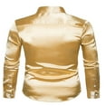 thumbnail image 5 of Men‘s Silk Satin Long Sleeve Shirt Ruffled Vintage Wedding Tuxedo Shirts, 5 of 5