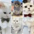 thumbnail image 3 of Cat Bow Collar, Breakaway Kitten Collar with Cute Bow Tie Girl Cat Collars Cats Princess Costumes Pink Outfit for Kitty and Some Puppies Birthday Party, 3 of 10