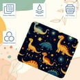 thumbnail image 3 of Starry Dinosaur 8.3x9.8 Inch Square Desk Mat with Non-Slip Rubber Bottom for Office and Gaming – Printed Mouse Mat, Desk Mat, Gaming Mouse Pad, 3 of 6