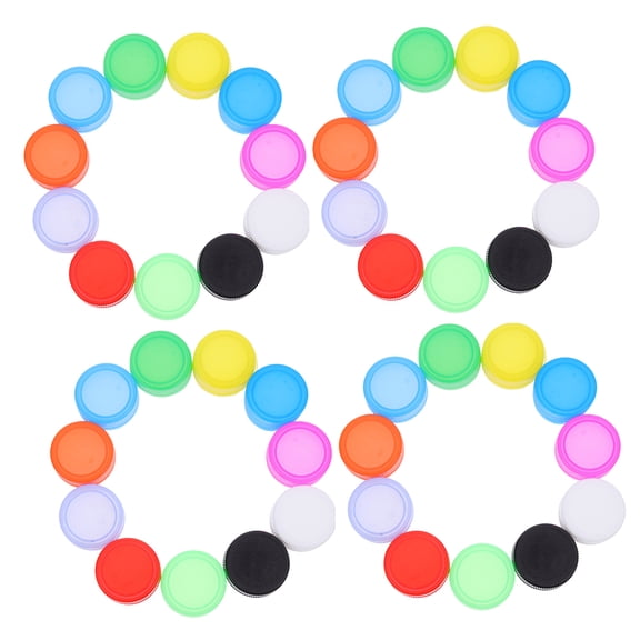 150 Pcs Plastic Bottle Cap Drinks Colorful Bottle Lids Caps Reusable DIY Bottle Cover Baby