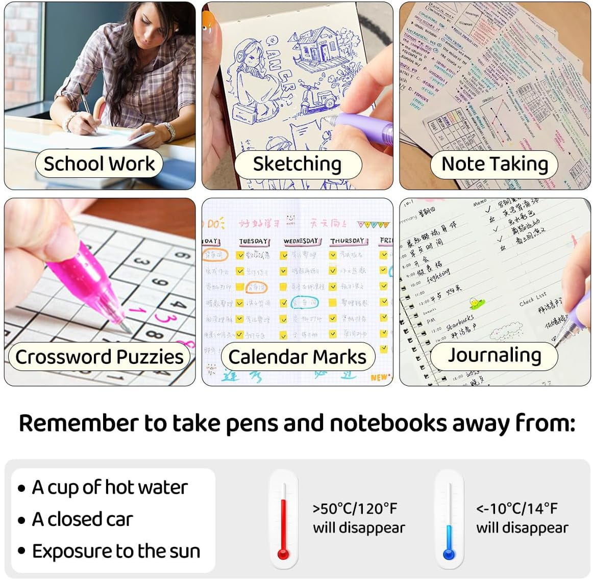 Candies Erasable Gel Pens, 0.7 mm Medium Point, Retractable Erasable Pens, Make Mistakes Disappear, 36 Assorted Colors for Drawing, Writing & Planners