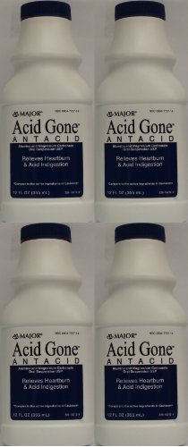 4-Pack Major Acid Gone Antacid  Liquid 12 oz. (Set of 4)