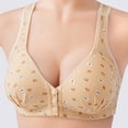 thumbnail image 4 of Elabch Womens Front Closure Bra Wireless Front Button Push Up Bras Full Coverage Comfortable Everyday Bras Beige M, 4 of 4