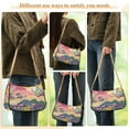 thumbnail image 4 of FORMRS Womens Shoulder Bag with Chain Strap Clutch Purse Cute Tote Handbag, Green Floral Wave, 4 of 7