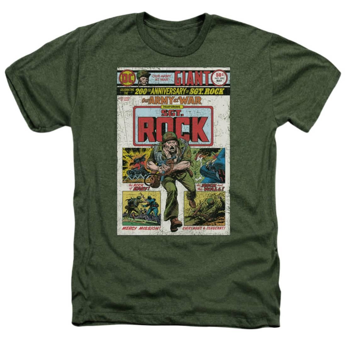 Sgt Rock Distressed 200Th Anniversary Cover Apparel TShirt Green