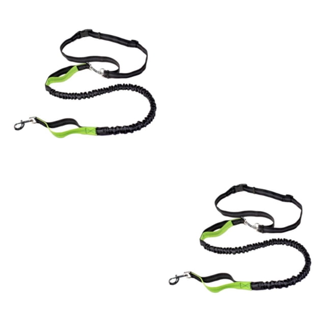 kurtrusly Green Pet Reflective Leash Traction Rope Adjustable Belt Stylish Hands-Free Jogging Dog Leash green 2Set