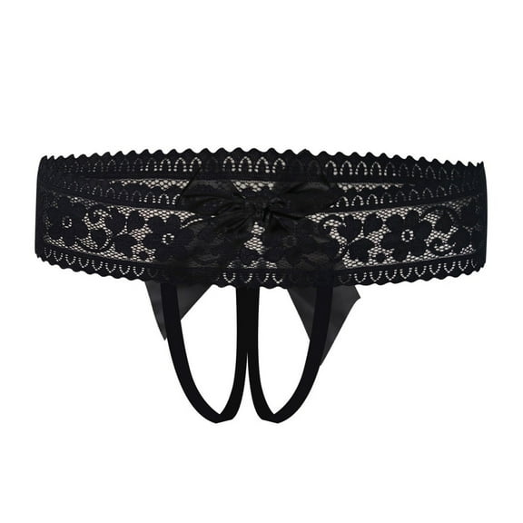 Sexy Sheer Lace Thong Panties Open Crotch Underwear for Women Wear Comfortable Stretchy Design