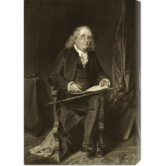 Unknown 'Benjamin Franklin (1706-1790)' Stretched Canvas