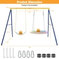thumbnail image 2 of GVN 660 LBS Extra-Large A-Shaped Swing Stand with Anti-Slip Footpads (Without Seat)-Yellow, 2 of 4