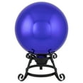 thumbnail image 2 of Northlight Mirrored Glass Outdoor Garden Gazing Ball - 10" - Blue, 2 of 5