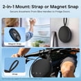 thumbnail image 3 of Portable Magnetic Mini Speakers, Wireless Bluetooth Speaker IPX6 Waterproof,TWS Pairing, Small Pocket Shower Speaker with Strap for Bike/Hiking/Golf/Home,Black, 3 of 11