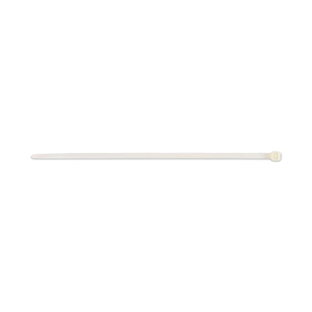 8 in. x 0.19 50 lbs. Nylon Cable Ties - Natural (1000/Pack)