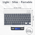thumbnail image 7 of Rechargeable Bluetooth Keyboard and Mouse Combo Ultra Slim Full-Size Keyboard and Mouse for Ulefone Note 11P and All Bluetooth Enabled Mac/Tablet/iPad/PC/Laptop - Shadow Grey with Black Mouse, 7 of 7