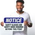 thumbnail image 2 of Safety Glasses And Safety Shoes Required Sign, OSHA Sign, 12x18 Aluminum, 2 of 8