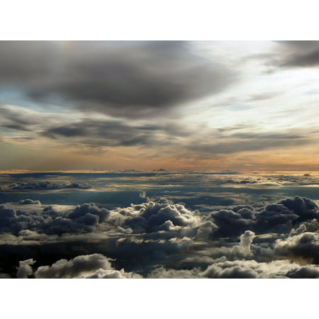 Canvas Print Plane Iceland Clouds Stretched Canvas 10 x