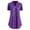 Purple, variant on Ichuanyi Womens Tops, Fashion Women Casual Plus Size Lace Solid Short Sleeves V-Neck Shirt Blouse Tops