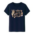 thumbnail image 3 of Mujeres Manga Corta de Verano Tops Pascua Impresa Cuello Redondo, Blusa de Moda Casual para la Primavera, 3 of 5