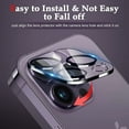 thumbnail image 5 of [3 Pack] Protecteur d'Objectif en Verre Trempé pour iPhone 14 Pro Max / iPhone 14 Pro avec Cercle de Nuit, 5 of 5