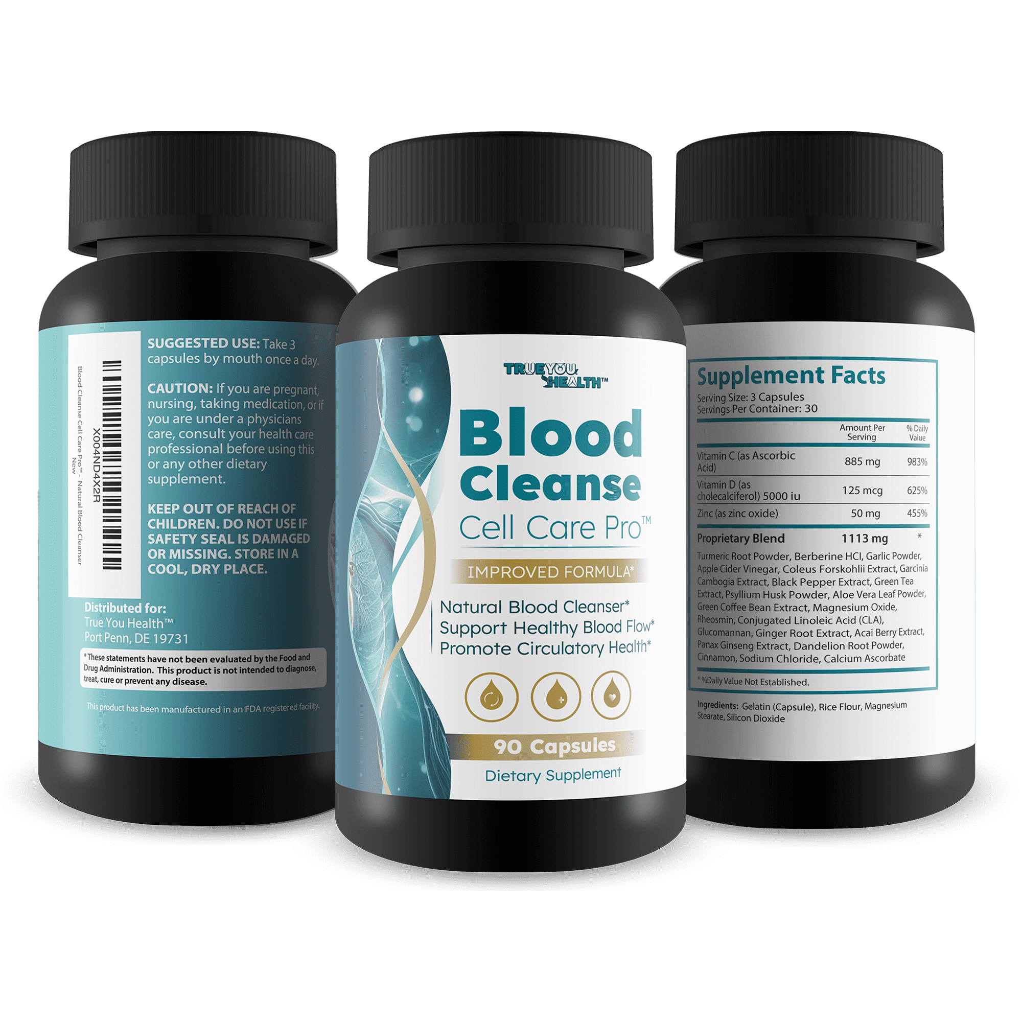 Blood Cleanse Cell Care Pro - Improved Formula - Our Best Blood Cleanse Detox - Cleanse Blood & Detox Body Cleanse - Full Body Cleanse - Sugar Detox Cleanse Pancreas Sweet Blood Cleanse Supplements
