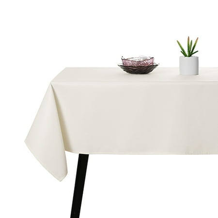 

RUIBAO HOME Table Cloth Rectangle - Spill-Proof Oil-Proof Wrinkle Resistant Washable Polyester Tablecloth for Dining Table Kitchen 60 x 104 CREAM
