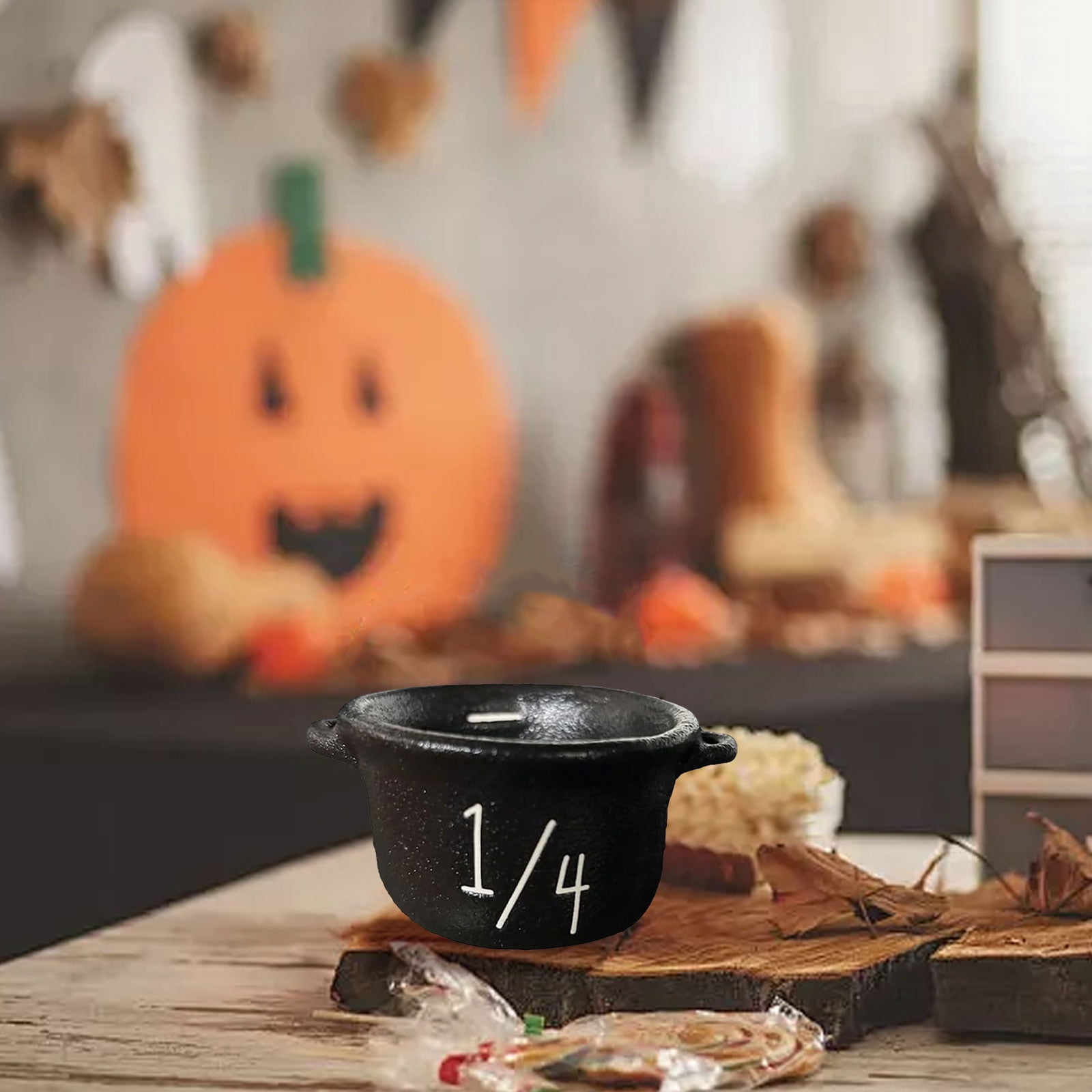 Aura Kitchen Measuring Cup Set Cauldron Measuring Cups Halloween Kitchen Measuring Cup Set 4 Pieces Stackable Nesting Measure With Handle