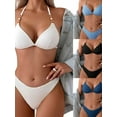 thumbnail image 2 of Top-kevin Women's Triangle Bikini Set Cheeky High Cut Sexy Two Piece Swimsuit Cute Halter Bathing Suit, 2 of 9
