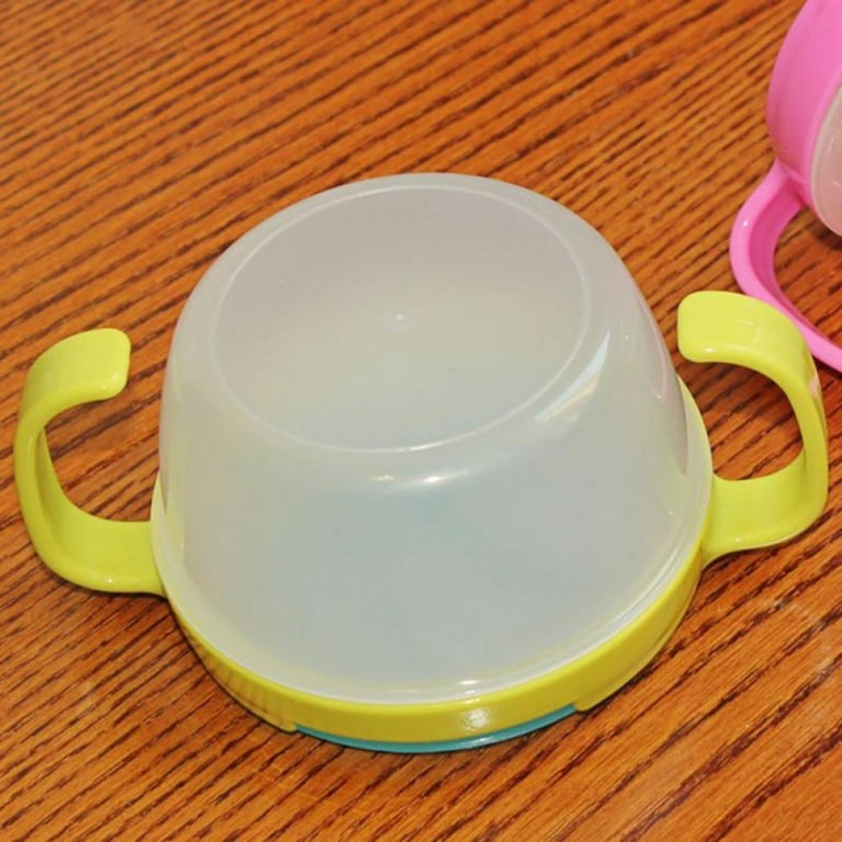 Toddlers Baby Snack Containers No Spill,Baby Snack Catcher with Lid Kids  Feeding Bowl,Double Handle Easy to Grasp,BPA Free,for