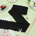 thumbnail image 3 of Black Cotton Lace Trim 5Yards/4.6m x 4.7in/120mm Floral Embroidery Ruffled Edge Lace for Dresses Clothes Bags Gift Wrapping, 3 of 6