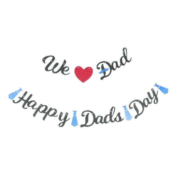 unbranded 2 Sets  Father's Day Home Party Hanging Decor Father's Day Father Birthday Bunting