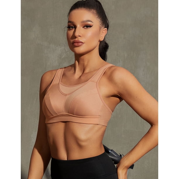 Wingslove Women's Sports Bra Full Coverage Wireless Bra Plus Size