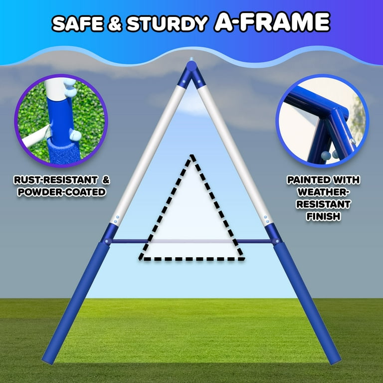 Sportspower Outdoor Super 8 Fun Metal Swing Set with 6' Heavy Duty