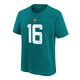 thumbnail image 2 of Preschool Nike Trevor Lawrence Teal Jacksonville Jaguars Player Name & Number T-Shirt, 2 of 3