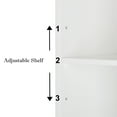 thumbnail image 7 of GZXS Wall Mounted Storage Cabinet with Mirror, Bathroom Cabinet with Open Shelves, Space-Saving Medicine Cabinet for Living Room, Laundry Room, Kitchen, White, 7 of 7
