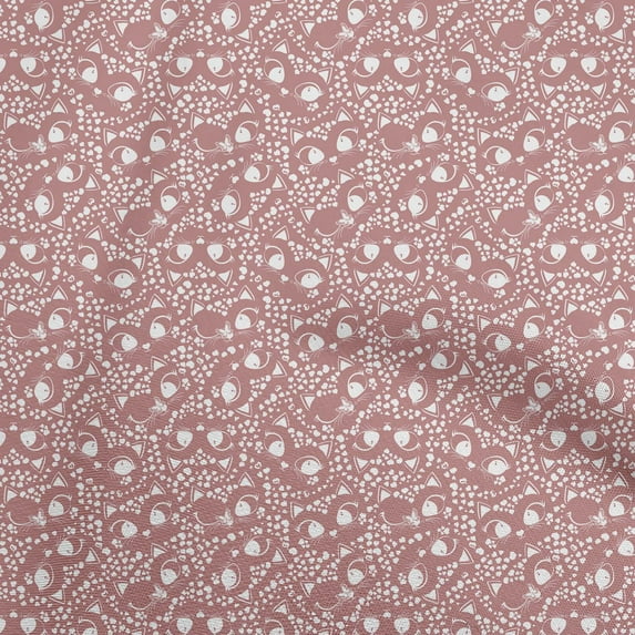 oneOone Polyester Spandex Pink Fabric Kids Animal Diy Clothing Quilting Fabric Print Fabric By Yard 56 Inch Wide