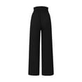 JURANMO Women Casual Cotton Pants Graphic Long Pants Stretchy Wide Leg
