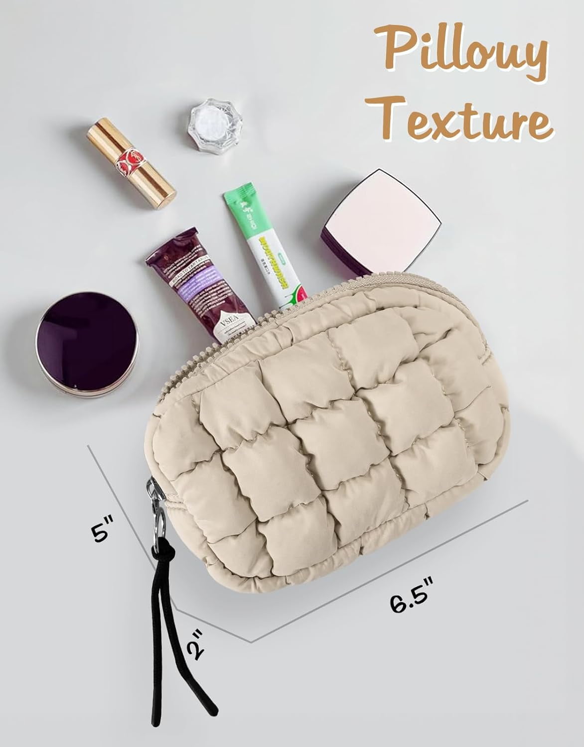 Kwuty Puffer Tote Bag for Women Large Quilted Puffy Lightweight Carryall Crossbody Tote Bag for Women