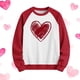 thumbnail image 4 of TaTaai Women's Valentine Heart Print Raglan Long Sleeve Top, Valentine's Day Gift, Casual Daily Wear, Festive Party Top Gift, 4 of 5
