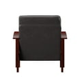 thumbnail image 5 of Weston Home Warner Faux Leather Lounge Chair, Dark Brown, 5 of 7