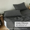 thumbnail image 6 of Simple&Opulence 100% French Linen Pillowcase Queen Size-Set of 2- Washed Solid Color Pillow Cases Embroidered -Soft and Durable (Dark Grey, 20''x30''), 6 of 6