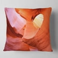 thumbnail image 2 of Designart Antelope Canyon Inside - Landscape Photo Throw Pillow - 18x18, 2 of 5