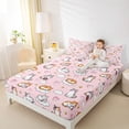thumbnail image 4 of Feelyou Kawaii Cat Animal Twin Sheet Sets, Cute Cartoon Style Bedding, 3-Piece, 4 of 7