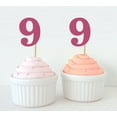 thumbnail image 4 of Darling Souvenir, Number 9 Birthday Year Cupcake Toppers, Birthday/ Anniversary Party Dessert Decorations - Pack Of 20, 4 of 6