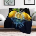 thumbnail image 5 of NIANHE Fresh Lemon blanket, comfortable and soft, warm casual blanket, printed design, winter sofa dormitory home decoration, must-have travel product. Size is 60x80 inches., 5 of 9