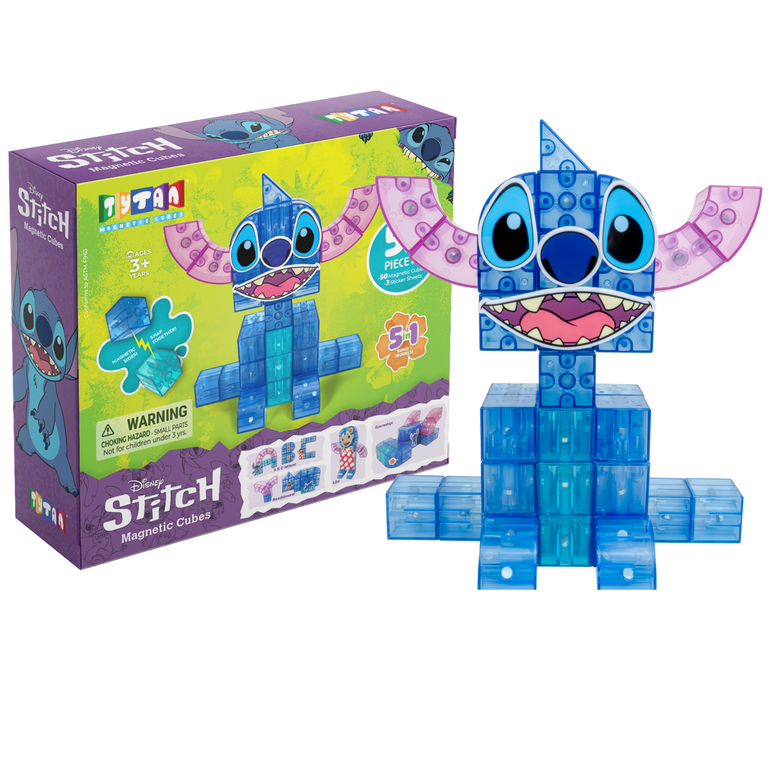 Official Disney Stitch Magnetic Cube Set - 53-Piece - Ages 3+