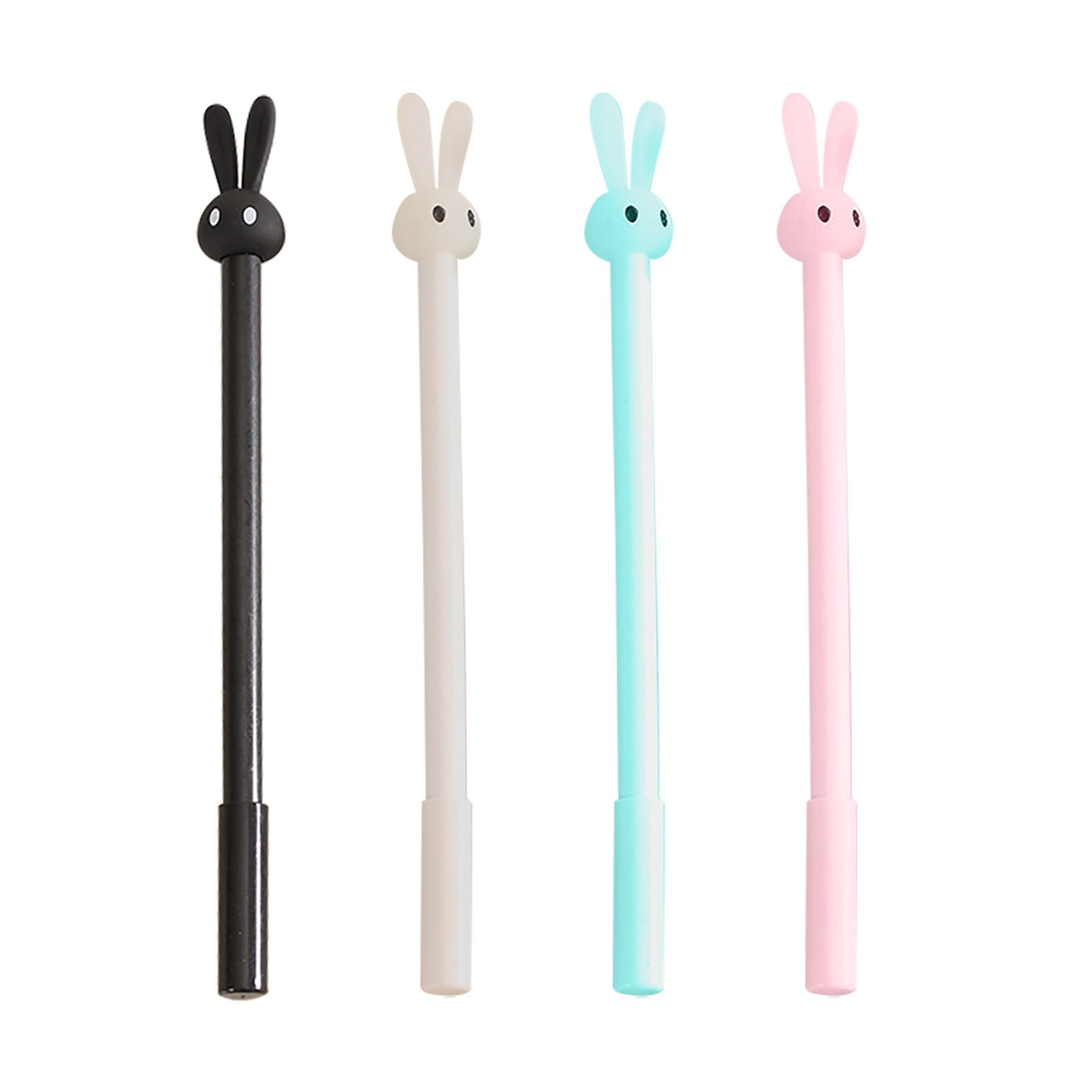 4 Pcs/Set Cute Rabbit Style Gel Black Ink Pens Stationery Supply School Office 