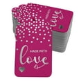 thumbnail image 1 of Inkdotpot Real Silver Foil Made With Love Text Tags Favor Hang Paper Tags 100 Pack, 1 of 6