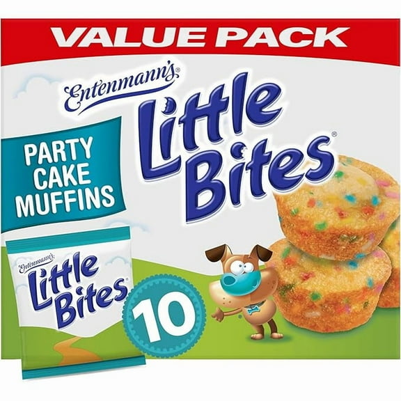 Pack of 1 (Value Pack) Little Bites Party Cake Muffins, 10 individual packs, (4 ct each), Cake and Sprinkles Mini Muffins, 16.5 oz Multipack