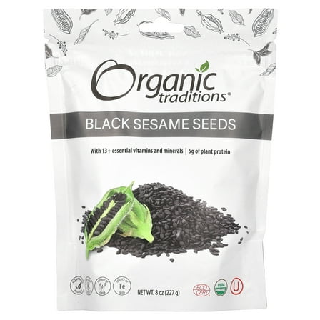 Organic Traditions - Black Sesame Seeds - 8 oz.