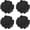 Black, variant on Rose Flower Brooches and Pins for Women, Lapel Dainty Satin Fabric Big Camellia Hair Flowers Clips Wedding/Parties/Clothes